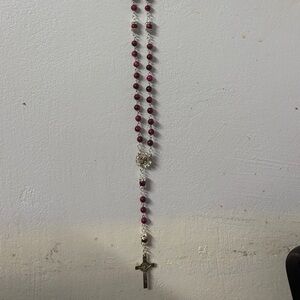 Purple handmade rosary